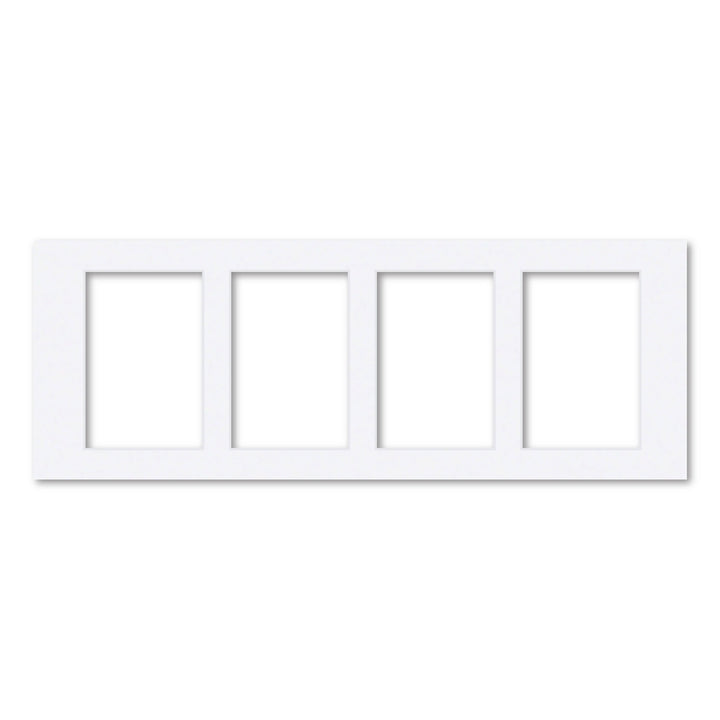 4 Window (4x6in) Collage Photo Mat Board Ultimate White Acid-Free Mat Board from our Mat Boards collection by Profile Products (Australia) Pty Ltd