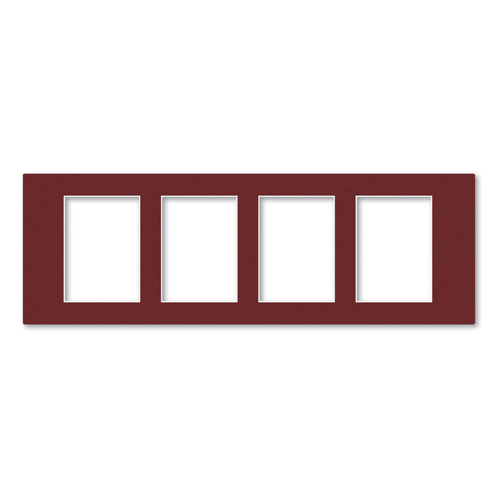 4 Window (5x7in) Collage Photo Mat Board Burgundy Maroon Acid-Free Mat Board from our Mat Boards collection by Profile Products (Australia) Pty Ltd