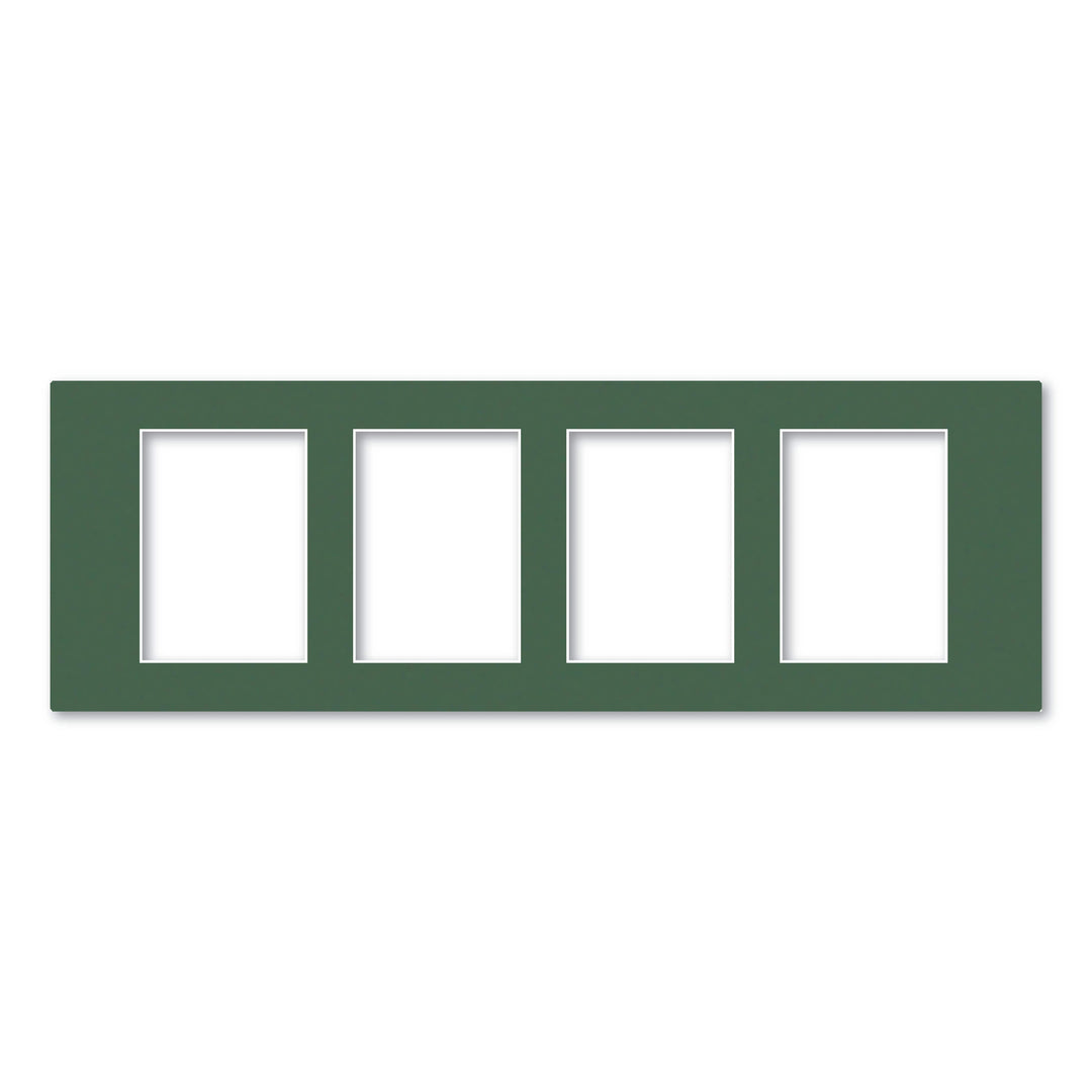 4 Window (5x7in) Collage Photo Mat Board Federation Green Acid-Free Mat Board from our Mat Boards collection by Profile Products (Australia) Pty Ltd