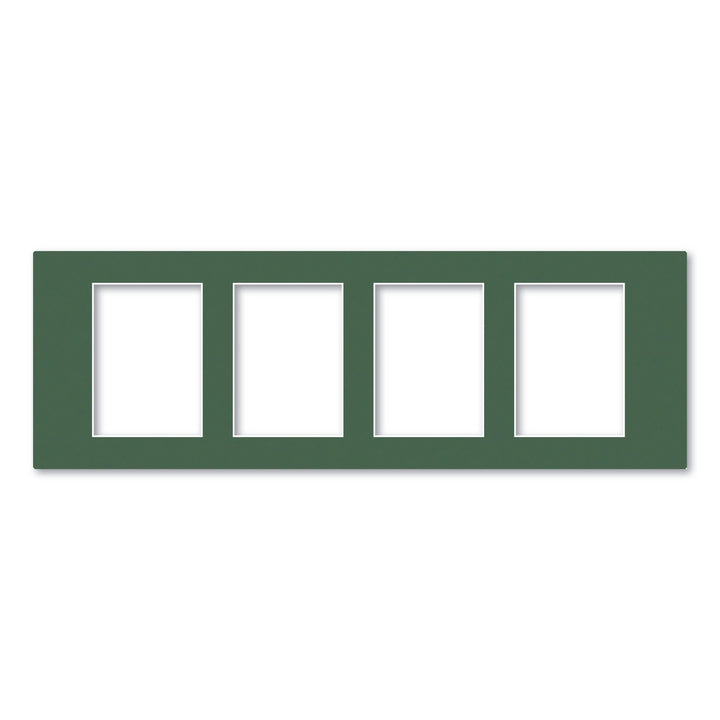 4 Window (5x7in) Collage Photo Mat Board Federation Green Acid-Free Mat Board from our Mat Boards collection by Profile Products (Australia) Pty Ltd