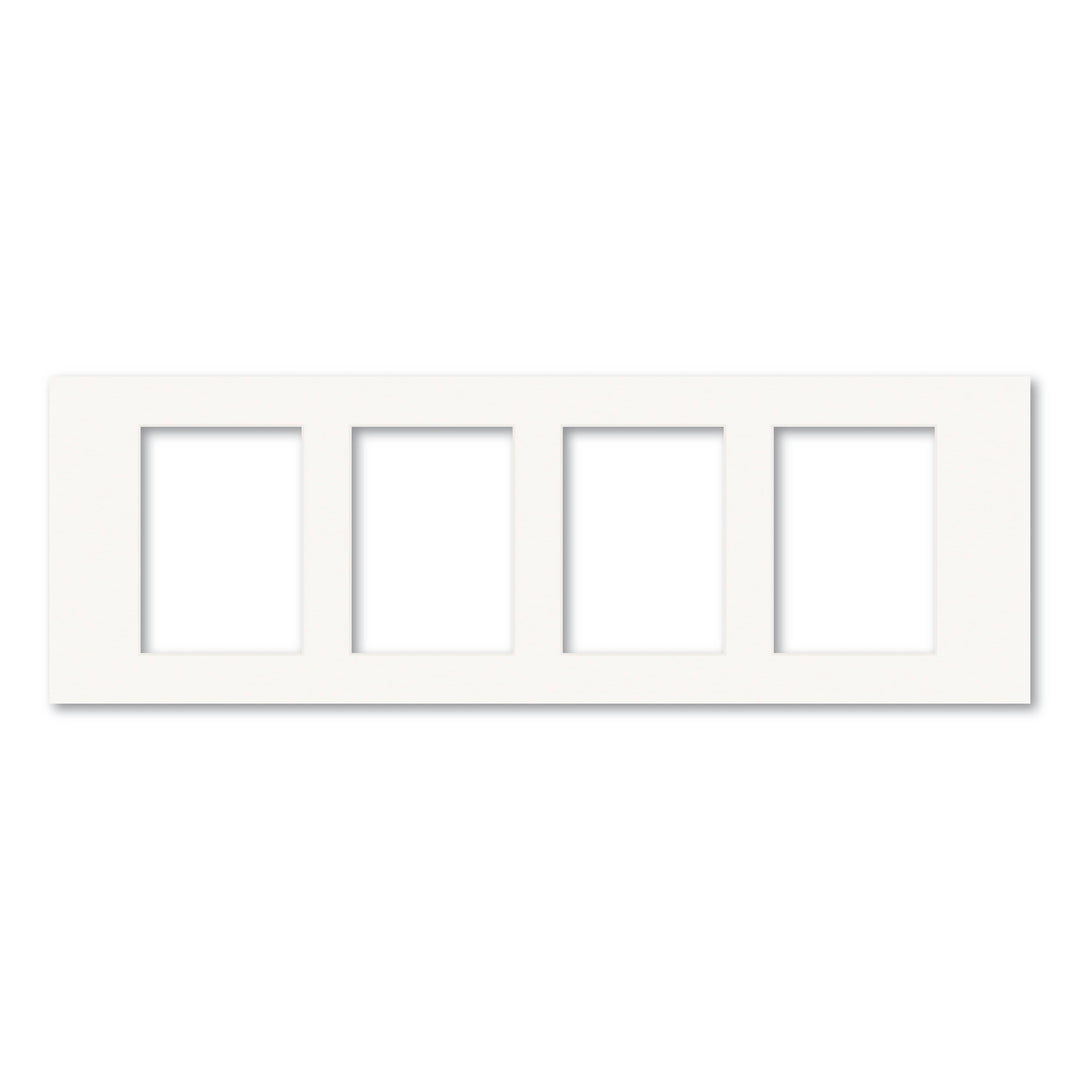 4 Window (5x7in) Collage Photo Mat Board Ice White Acid-Free Mat Board from our Mat Boards collection by Profile Products (Australia) Pty Ltd