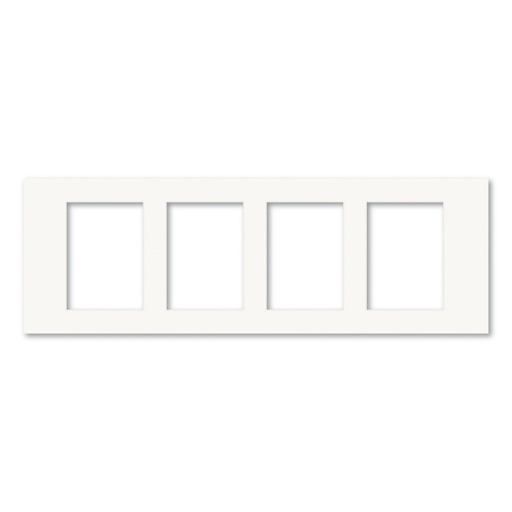 4 Window (5x7in) Collage Photo Mat Board Ice White Acid-Free Mat Board from our Mat Boards collection by Profile Products (Australia) Pty Ltd