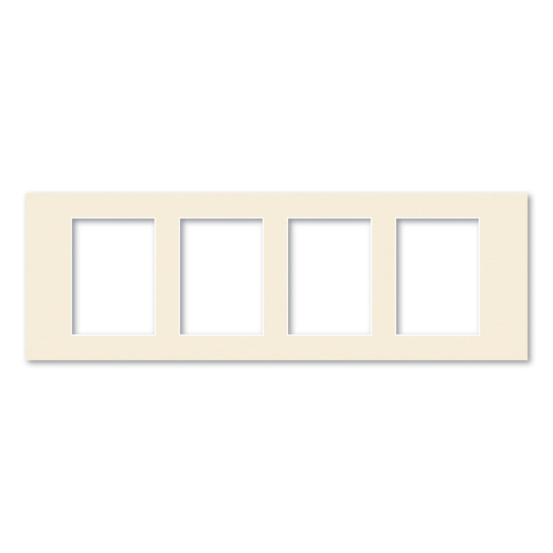 4 Window (5x7in) Collage Photo Mat Board Ivory Acid-Free Mat Board from our Mat Boards collection by Profile Products (Australia) Pty Ltd