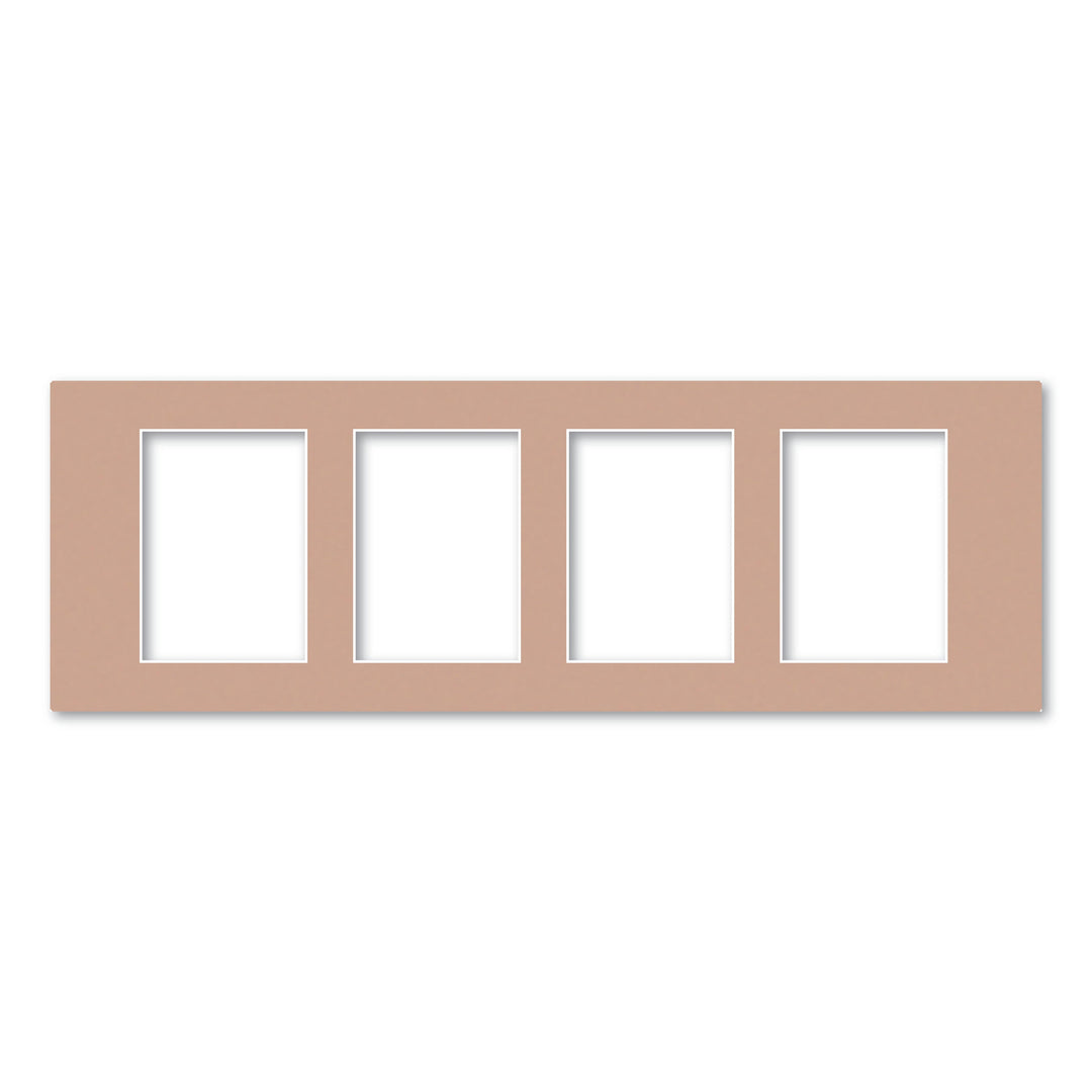 4 Window (5x7in) Collage Photo Mat Board Latte Brown Acid-Free Mat Board from our Mat Boards collection by Profile Products (Australia) Pty Ltd