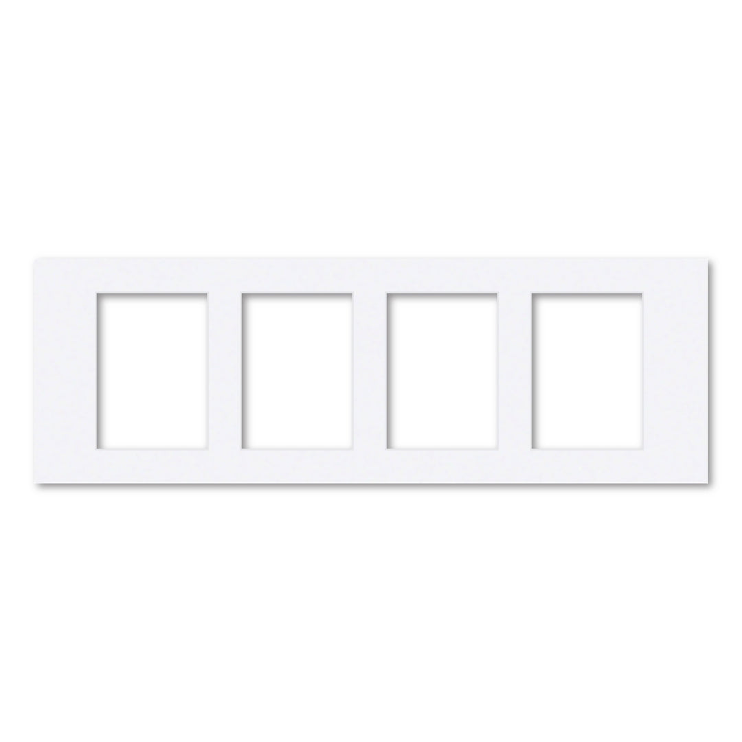 4 Window (5x7in) Collage Photo Mat Board Ultimate White Acid-Free Mat Board from our Mat Boards collection by Profile Products (Australia) Pty Ltd