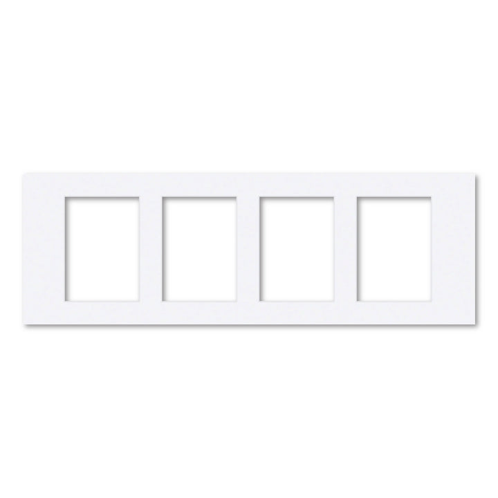 4 Window (5x7in) Collage Photo Mat Board Ultimate White Acid-Free Mat Board from our Mat Boards collection by Profile Products (Australia) Pty Ltd