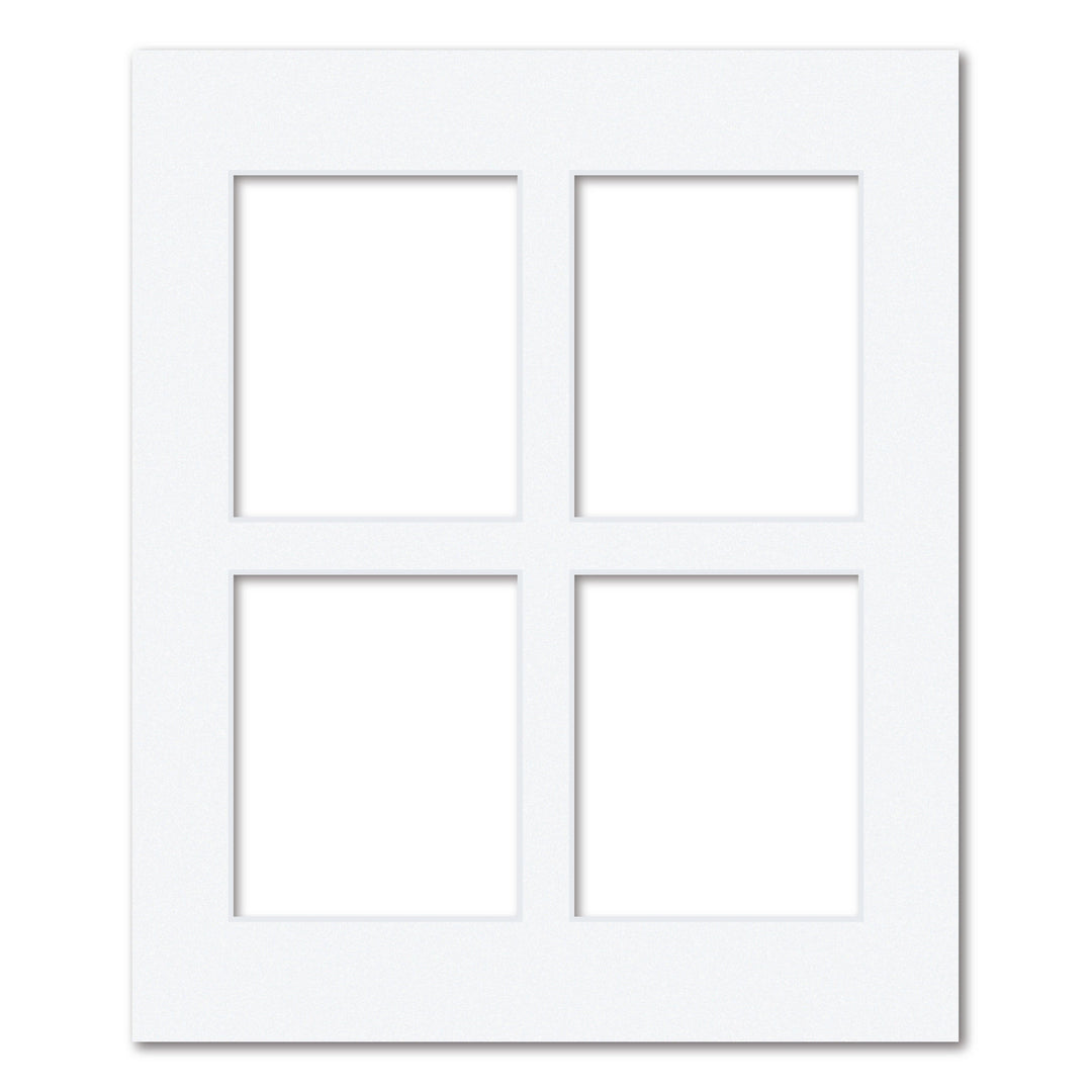 4 Window Polaroid Collage Photo Mat Board Ultimate White Acid-Free Mat Board from our Mat Boards collection by Profile Products (Australia) Pty Ltd