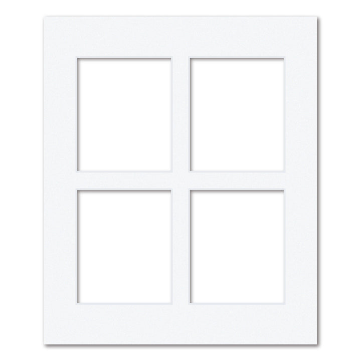 4 Window Polaroid Collage Photo Mat Board Ultimate White Acid-Free Mat Board from our Mat Boards collection by Profile Products (Australia) Pty Ltd