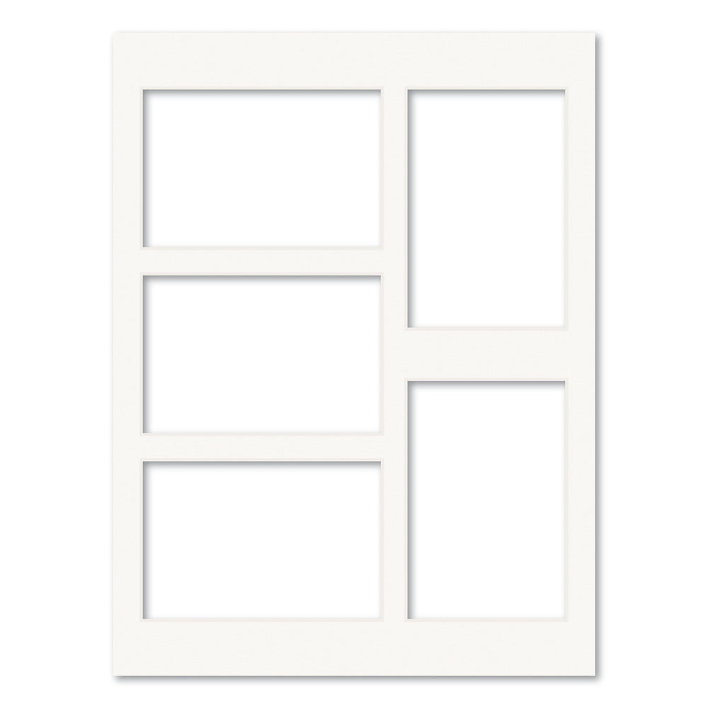 5 Window (4x6in) Collage Photo Mat Board Ice White Acid-Free Mat Board from our Mat Boards collection by Profile Products (Australia) Pty Ltd