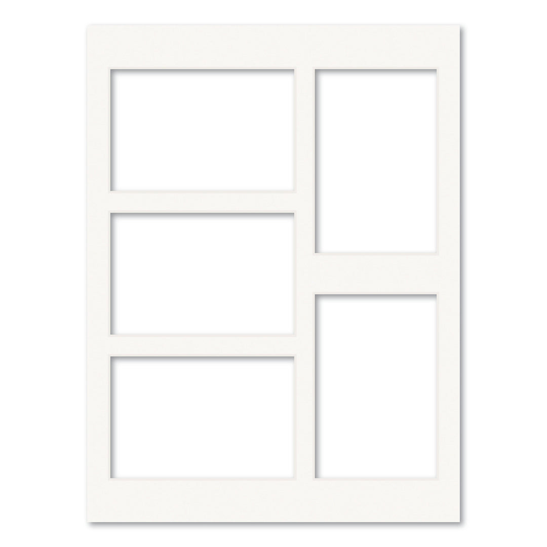 5 Window (4x6in) Collage Photo Mat Board Ice White Acid-Free Mat Board from our Mat Boards collection by Profile Products (Australia) Pty Ltd