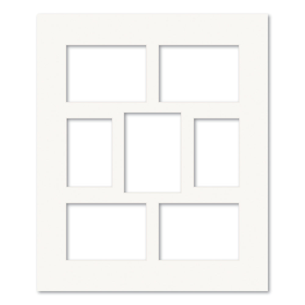 7 Window (4x6 & 5x7in) Collage Photo Mat Board Ice White Acid-Free Mat Board from our Mat Boards collection by Profile Products (Australia) Pty Ltd