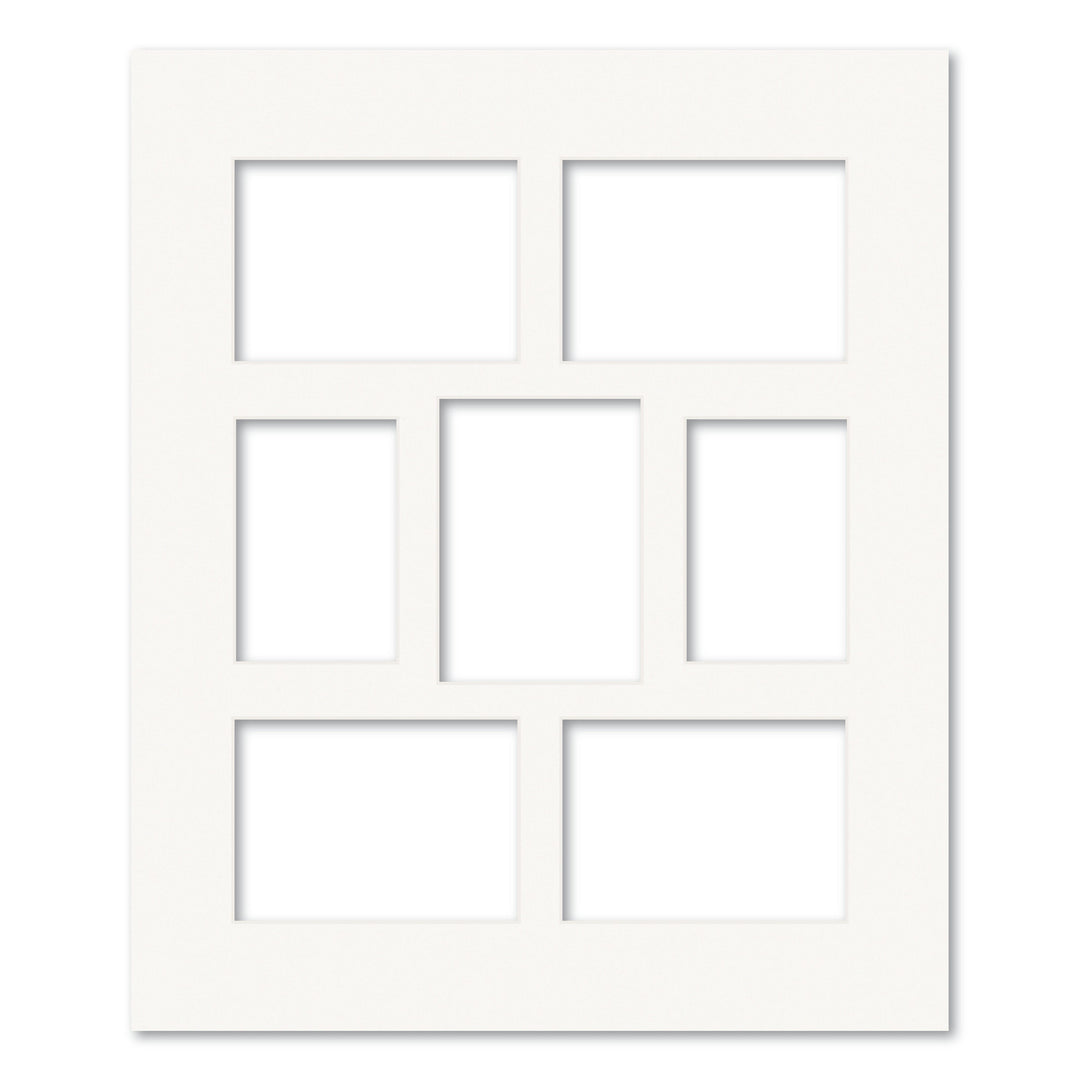 7 Window (4x6 & 5x7in) Collage Photo Mat Board Ice White Acid-Free Mat Board from our Mat Boards collection by Profile Products (Australia) Pty Ltd