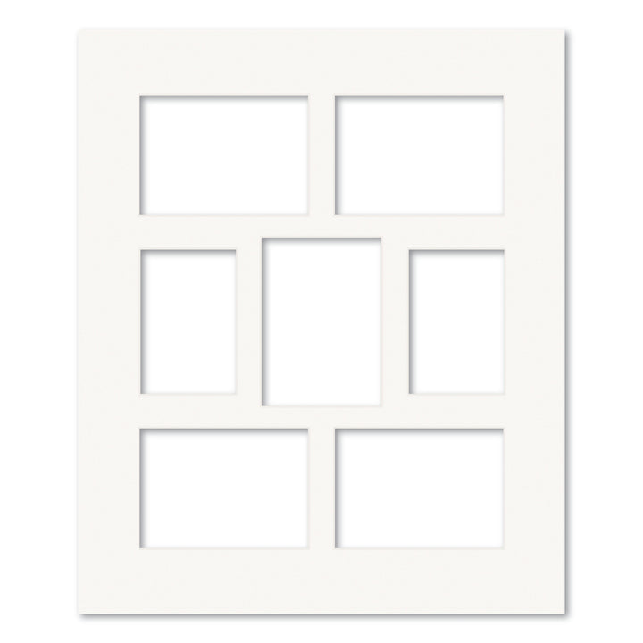 7 Window (4x6 & 5x7in) Collage Photo Mat Board Ice White Acid-Free Mat Board from our Mat Boards collection by Profile Products (Australia) Pty Ltd