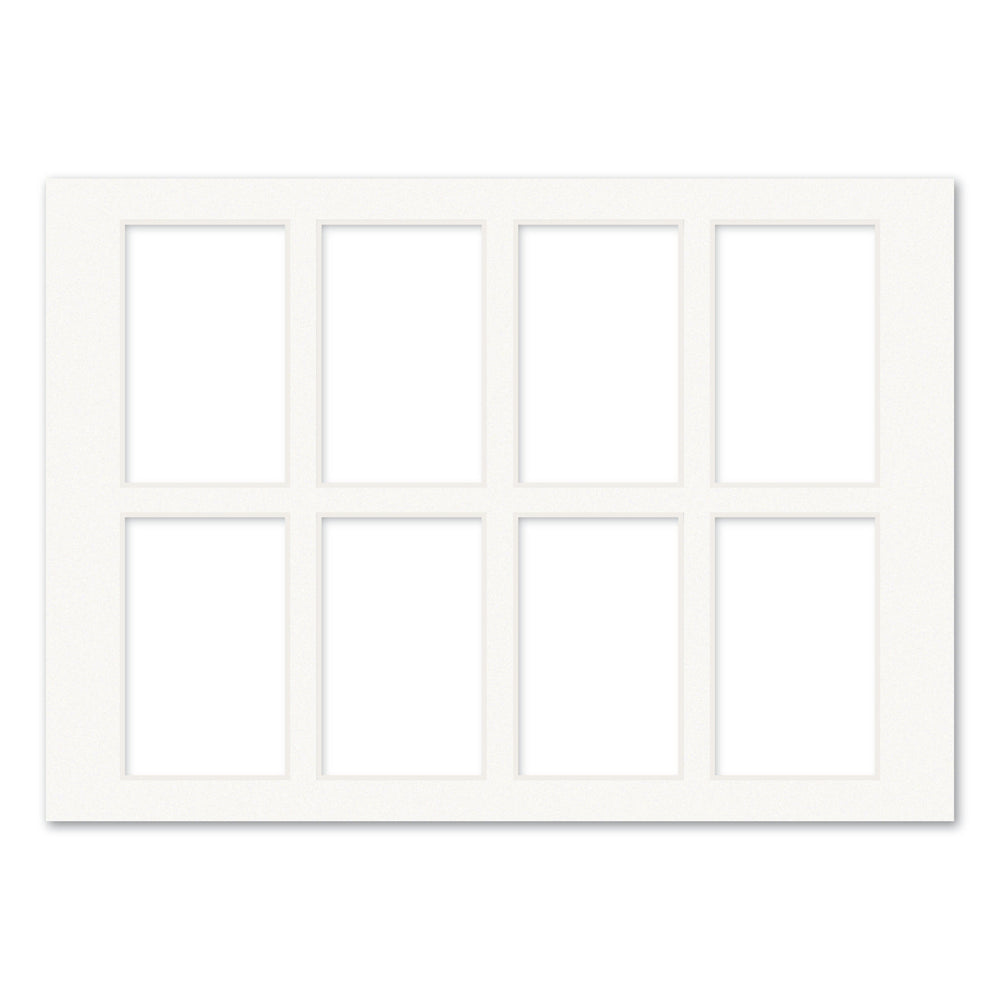 8 Window Instax Mini Collage Photo Mat Board Ice White Acid-Free Mat Board from our Mat Boards collection by Profile Products (Australia) Pty Ltd
