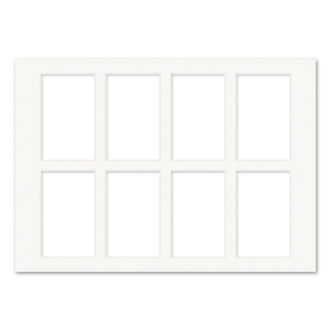 8 Window Instax Mini Collage Photo Mat Board Ice White Acid-Free Mat Board from our Mat Boards collection by Profile Products (Australia) Pty Ltd