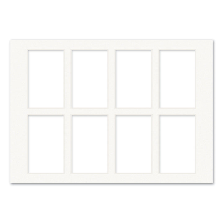 8 Window Instax Mini Collage Photo Mat Board Ice White Acid-Free Mat Board from our Mat Boards collection by Profile Products (Australia) Pty Ltd