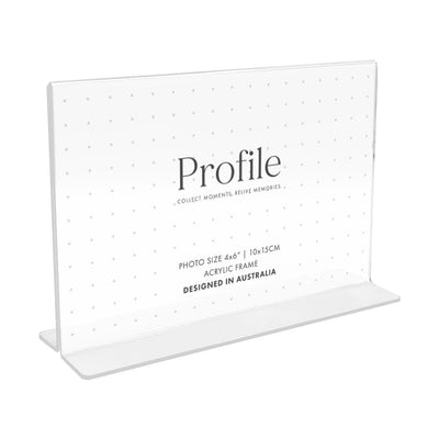 Acrylic Display T-Frame 4x6in (10x15cm) Horizontal from our Acrylic Display Frames collection by Profile Products Australia