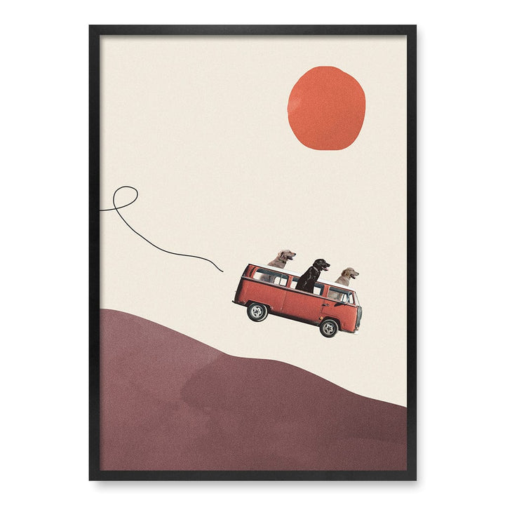 Adventure Journey Kids Wall Art Print A1 (59.4 x 84.1cm) / Matte Black Frame / No Border from our Australian Made Framed Wall Art, Prints & Posters collection by Profile Products (Australia) Pty Ltd