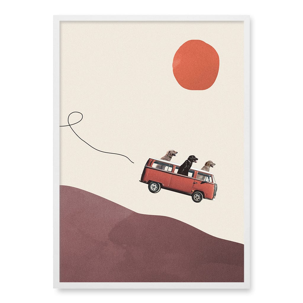 Adventure Journey Kids Wall Art Print A1 (59.4 x 84.1cm) / Matte White Frame / No Border from our Australian Made Framed Wall Art, Prints & Posters collection by Profile Products (Australia) Pty Ltd