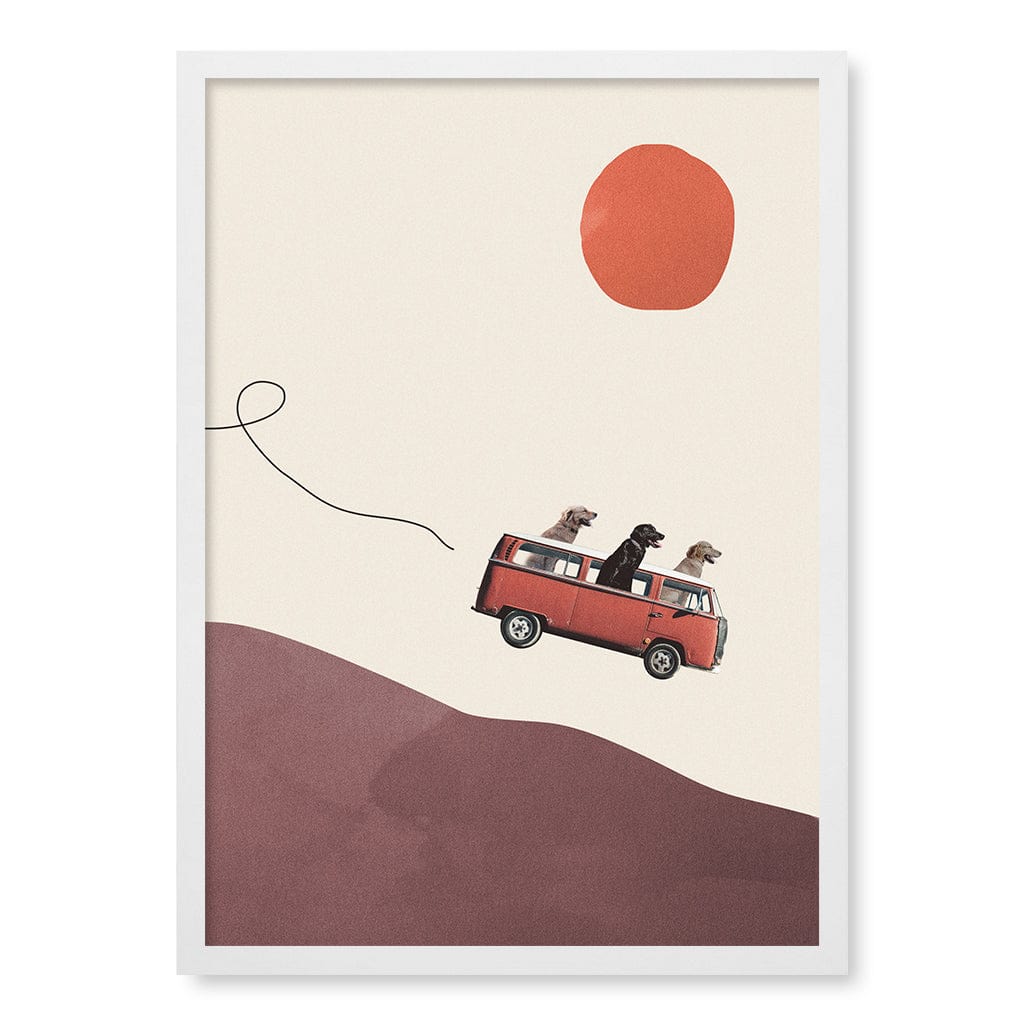 Adventure Journey Kids Wall Art Print A2 (42 x 59.4cm) / Matte White Frame / No Border from our Australian Made Framed Wall Art, Prints & Posters collection by Profile Products (Australia) Pty Ltd