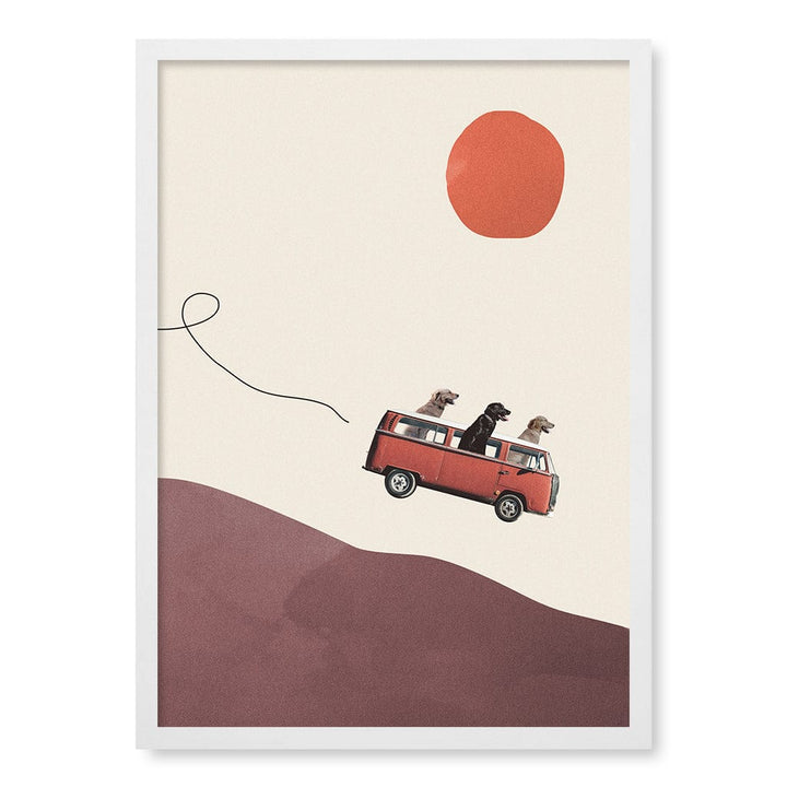 Adventure Journey Kids Wall Art Print A2 (42 x 59.4cm) / Matte White Frame / No Border from our Australian Made Framed Wall Art, Prints & Posters collection by Profile Products (Australia) Pty Ltd