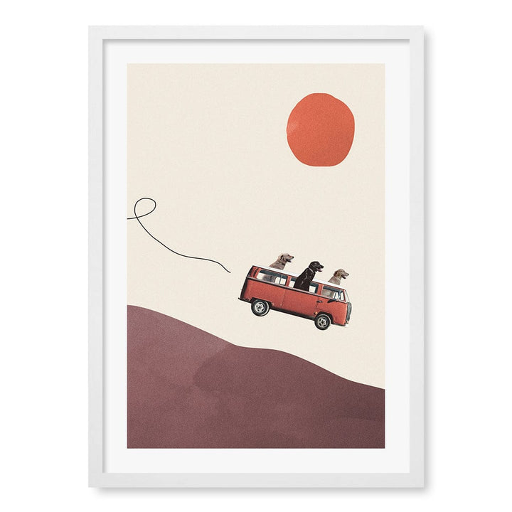 Adventure Journey Kids Wall Art Print A2 (42 x 59.4cm) / Matte White Frame / White Border from our Australian Made Framed Wall Art, Prints & Posters collection by Profile Products (Australia) Pty Ltd