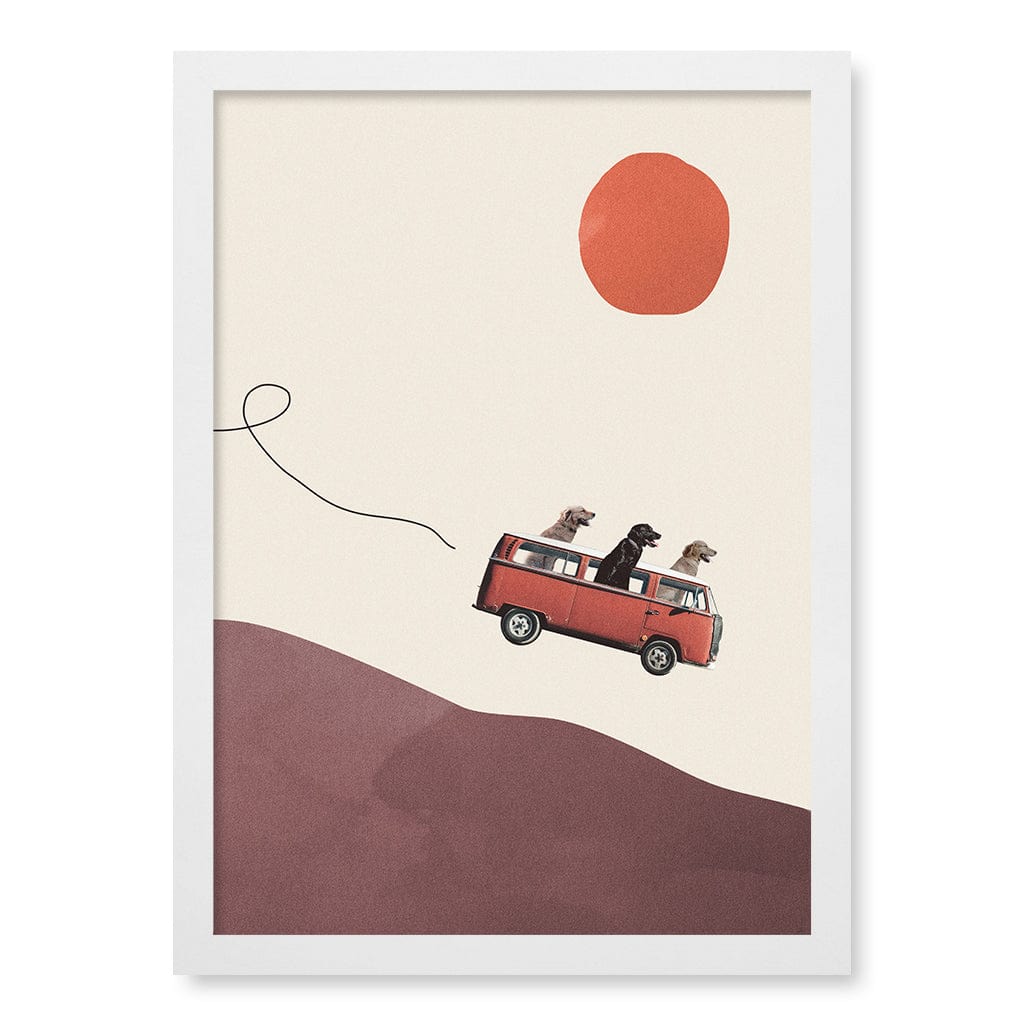 Adventure Journey Kids Wall Art Print A3 (29.7 x 42cm) / Matte White Frame / No Border from our Australian Made Framed Wall Art, Prints & Posters collection by Profile Products (Australia) Pty Ltd