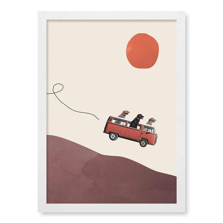 Adventure Journey Kids Wall Art Print A3 (29.7 x 42cm) / Matte White Frame / No Border from our Australian Made Framed Wall Art, Prints & Posters collection by Profile Products (Australia) Pty Ltd
