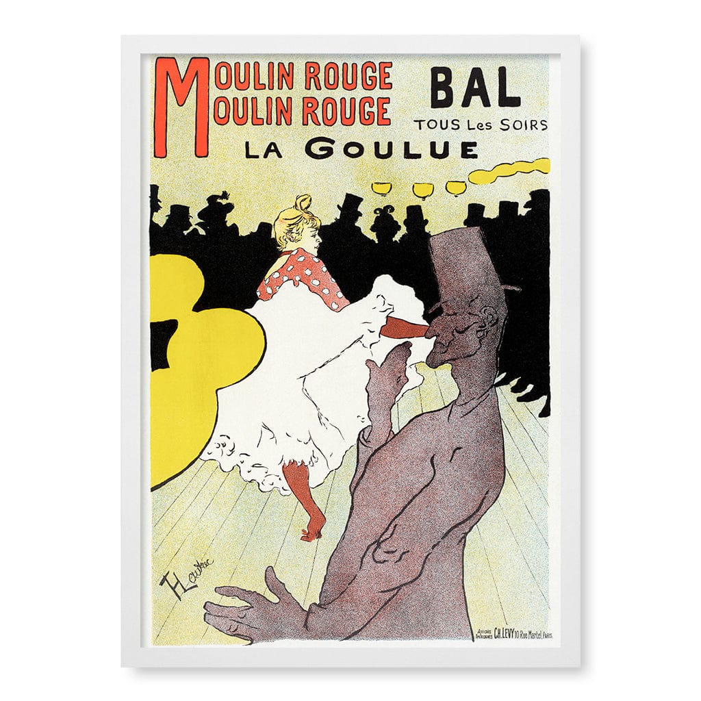 Affiche pour le Moulin Rouge - Toulouse–Lautrec Art Print A4 (21 x 29.7cm) / Matte White Frame / No Border from our Australian Made Framed Wall Art, Prints & Posters collection by Profile Products (Australia) Pty Ltd