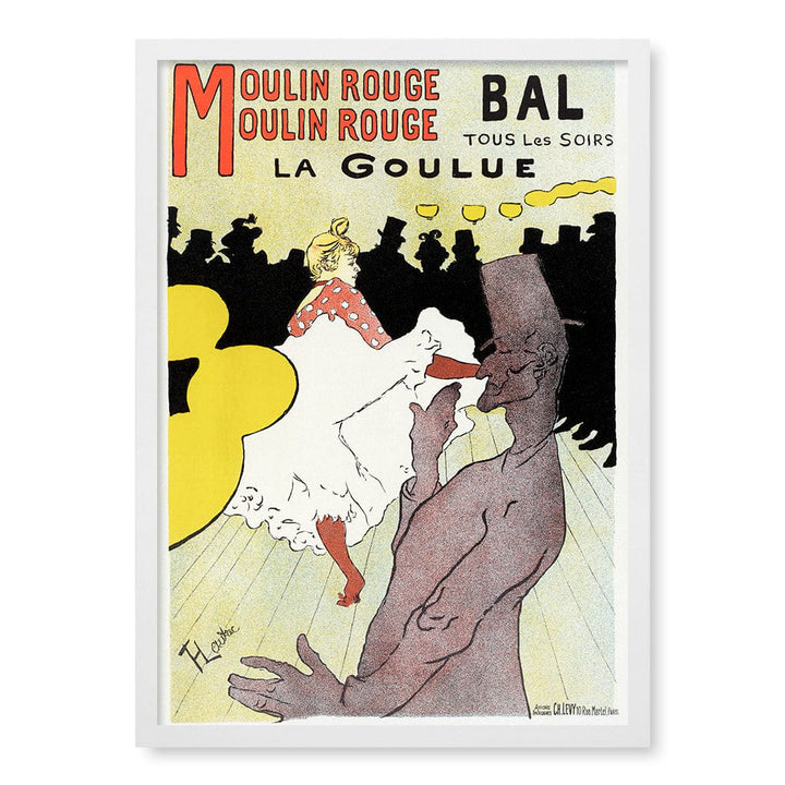 Affiche pour le Moulin Rouge - Toulouse–Lautrec Art Print A4 (21 x 29.7cm) / Matte White Frame / No Border from our Australian Made Framed Wall Art, Prints & Posters collection by Profile Products (Australia) Pty Ltd