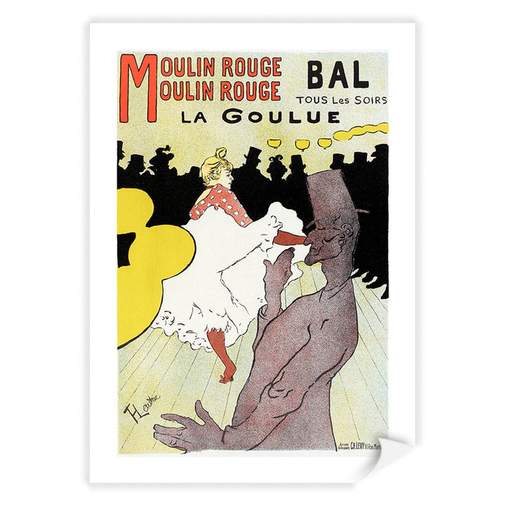 Affiche pour le Moulin Rouge - Toulouse–Lautrec Art Print A4 (21 x 29.7cm) / Print Only / White Border from our Australian Made Framed Wall Art, Prints & Posters collection by Profile Products (Australia) Pty Ltd