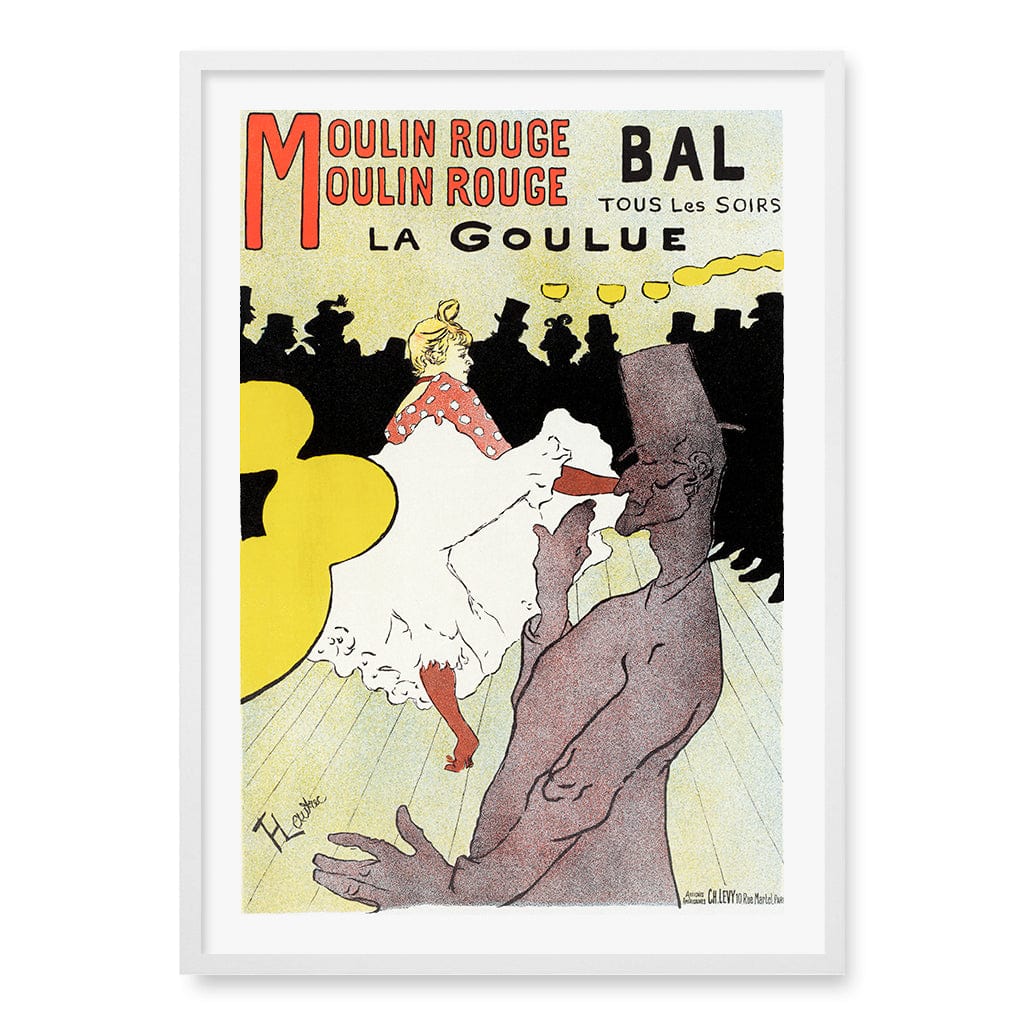 Affiche pour le Moulin Rouge Wall Art Print A1 (59.4 x 84.1cm) / Matte White Frame / White Border from our Australian Made Wall Art collection by Profile Australia