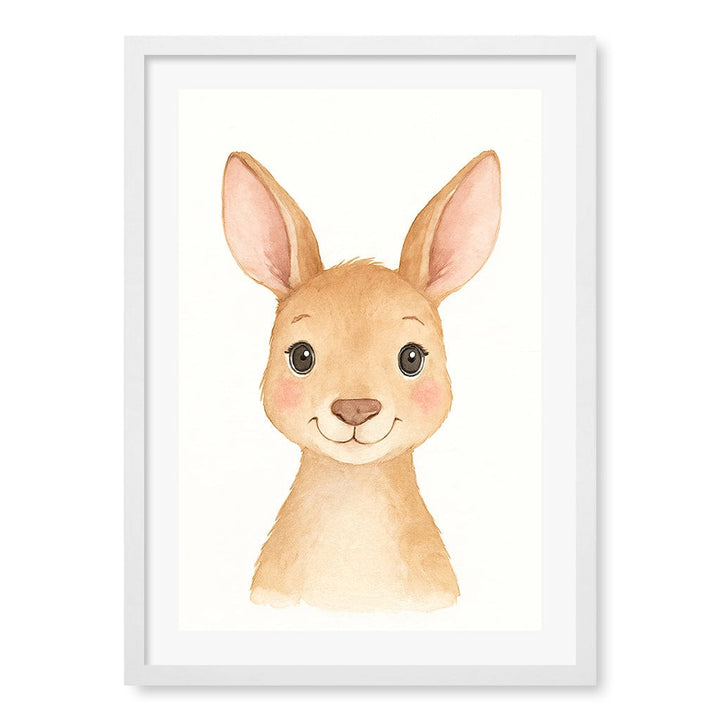 Animal Friends Kangaroo Children's Wall Art Print from our Australian Made Framed Wall Art, Prints & Posters collection by Profile Products (Australia) Pty Ltd