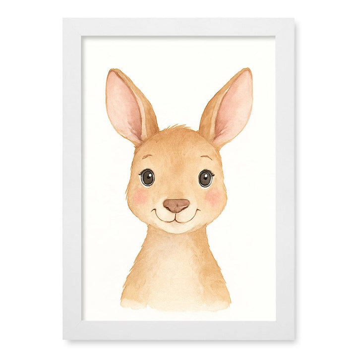 Animal Friends Kangaroo Children's Wall Art Print from our Australian Made Framed Wall Art, Prints & Posters collection by Profile Products (Australia) Pty Ltd