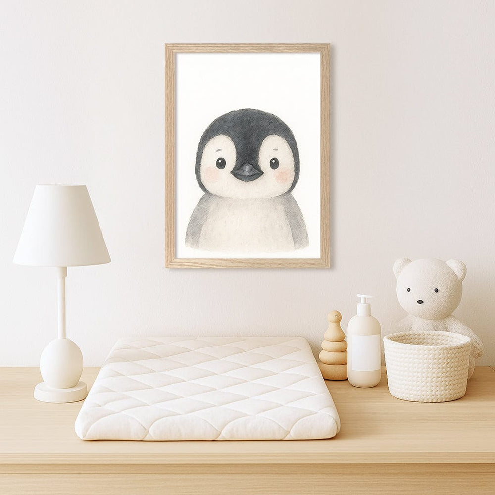 Animal Friends Penguin Children's Wall Art Print from our Australian Made Framed Wall Art, Prints & Posters collection by Profile Products (Australia) Pty Ltd