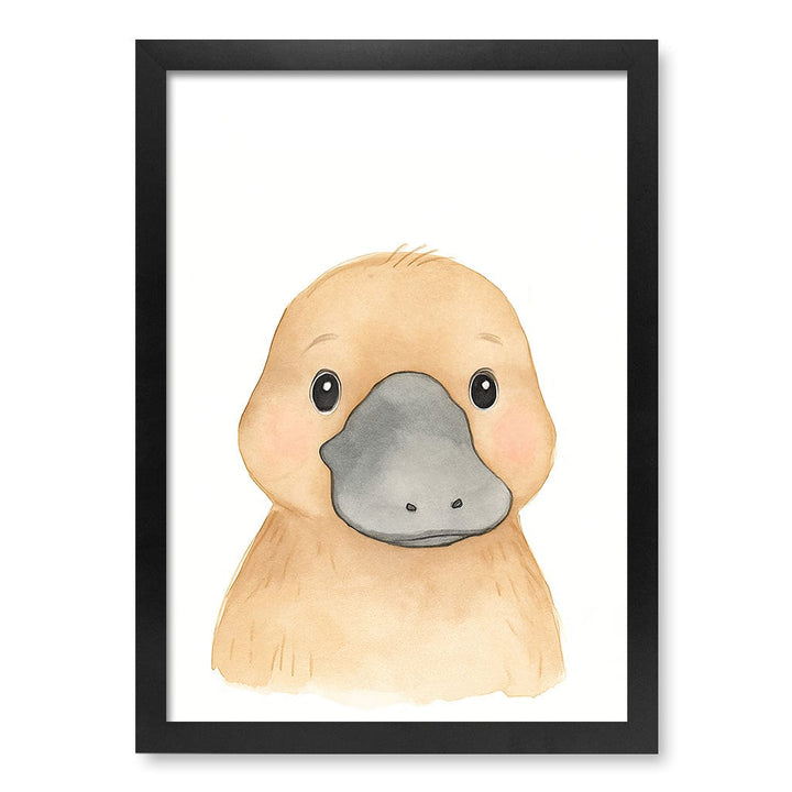 Animal Friends Platypus Children's Wall Art Print A3 (29.7 x 42cm) / Matte Black Frame / No Border from our Australian Made Framed Wall Art, Prints & Posters collection by Profile Products (Australia) Pty Ltd