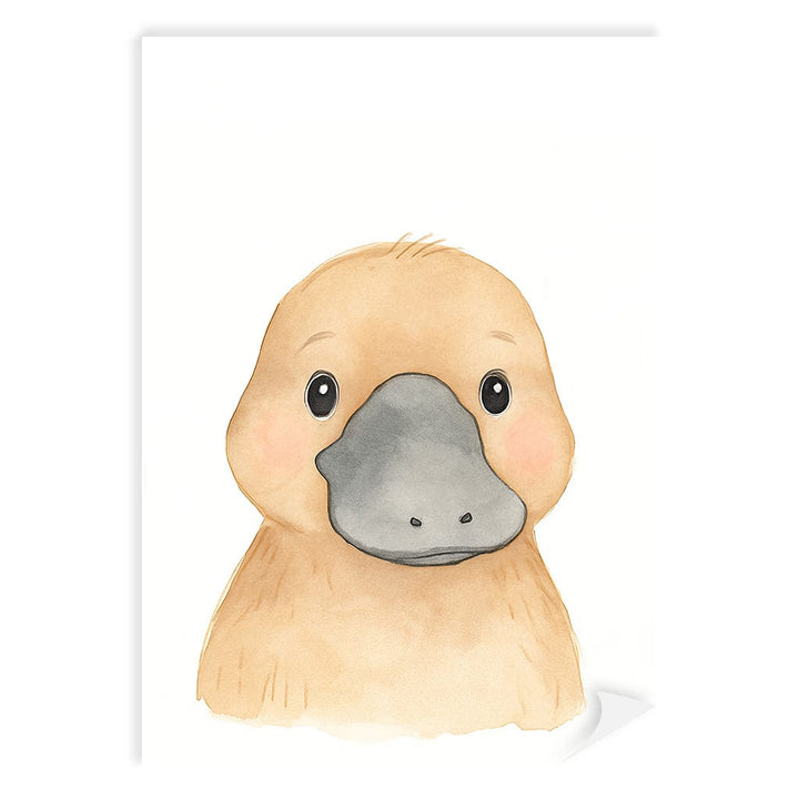 Animal Friends Platypus Children's Wall Art Print A4 (21 x 29.7cm) / Print Only / No Border from our Australian Made Framed Wall Art, Prints & Posters collection by Profile Products (Australia) Pty Ltd