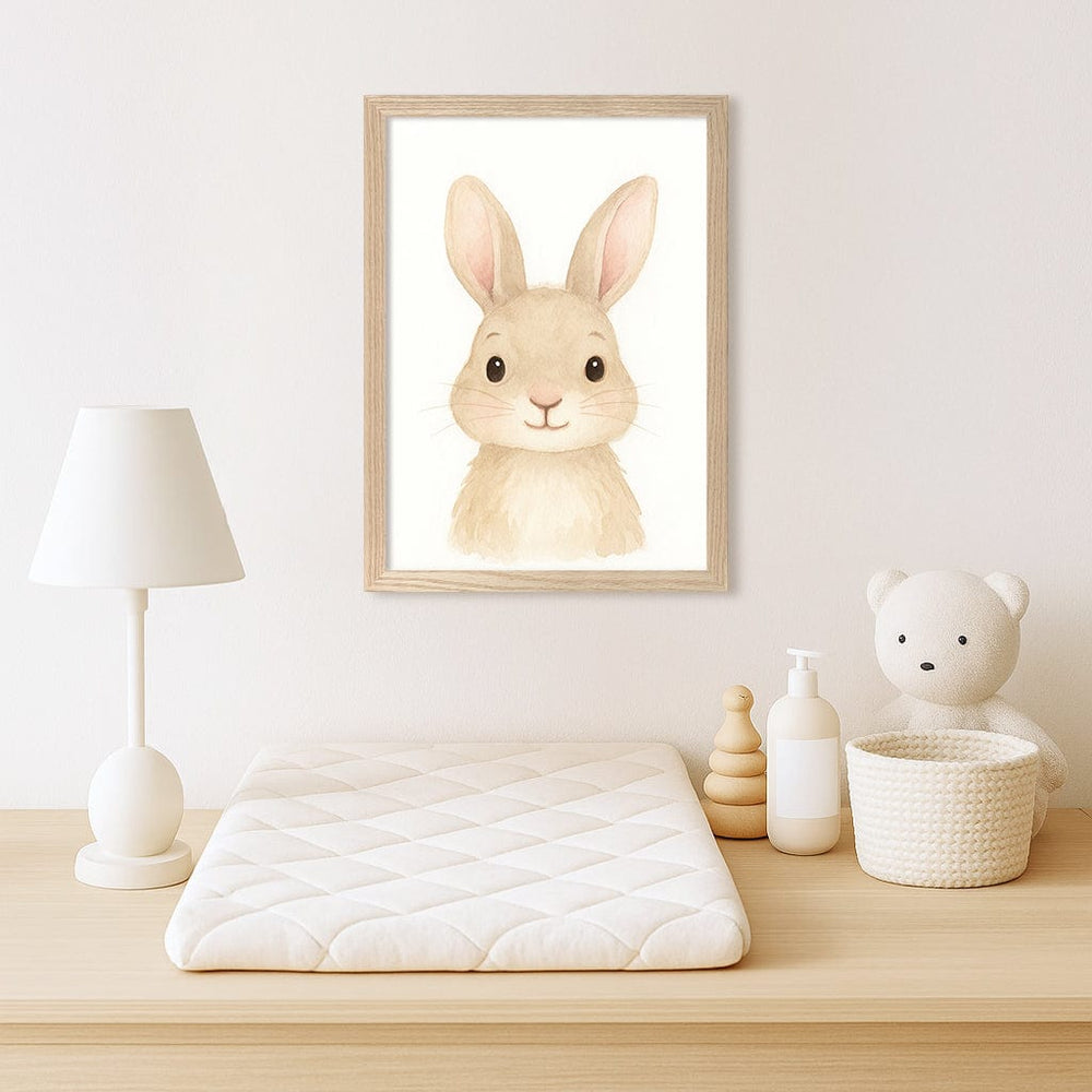 Animal Friends Rabbit Children's Wall Art Print from our Australian Made Framed Wall Art, Prints & Posters collection by Profile Products (Australia) Pty Ltd