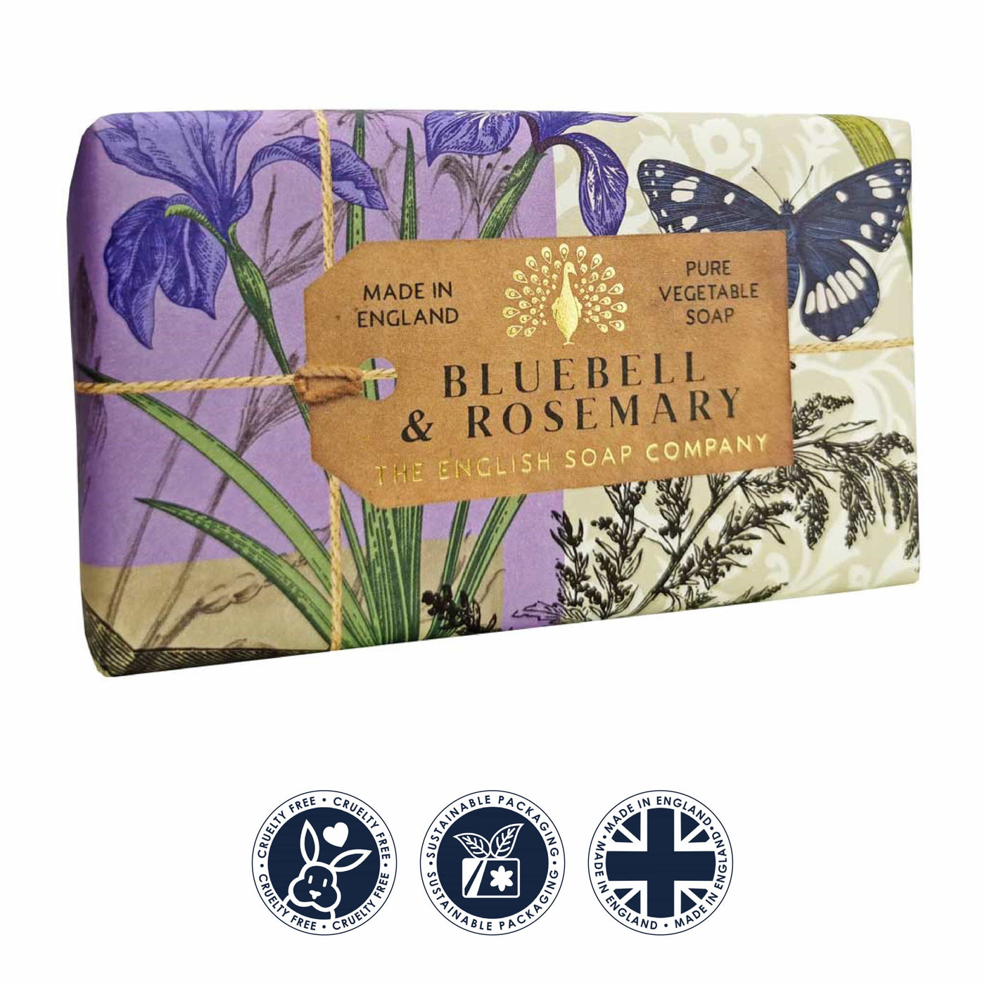 Anniversary Bluebell and Rosemary Soap Bar from our Luxury Bar Soap collection by The English Soap Company