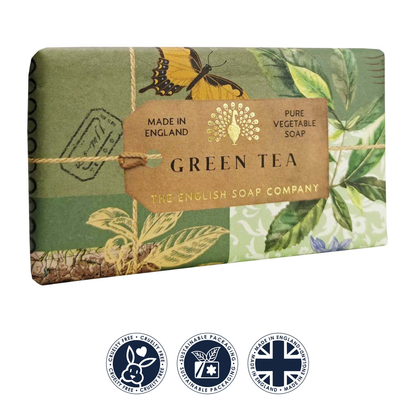 Anniversary Green Tea Soap Bar from our Luxury Bar Soap collection by The English Soap Company