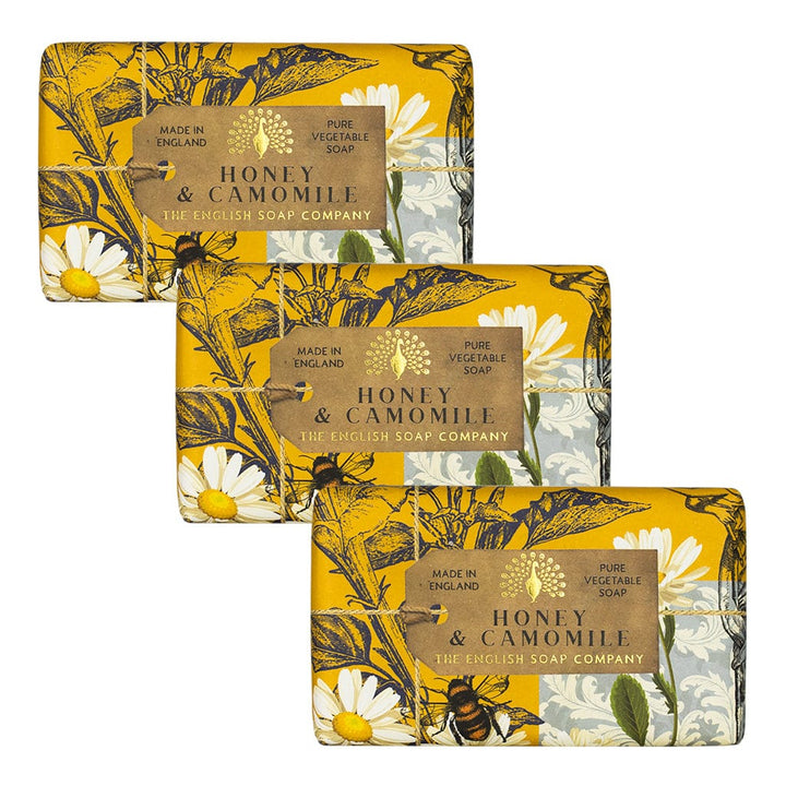 Anniversary Honey & Camomile Soap Bar Bundle Pack (3 x 190g) – The English Soap Company from our Body & Bath collection by The English Soap Company