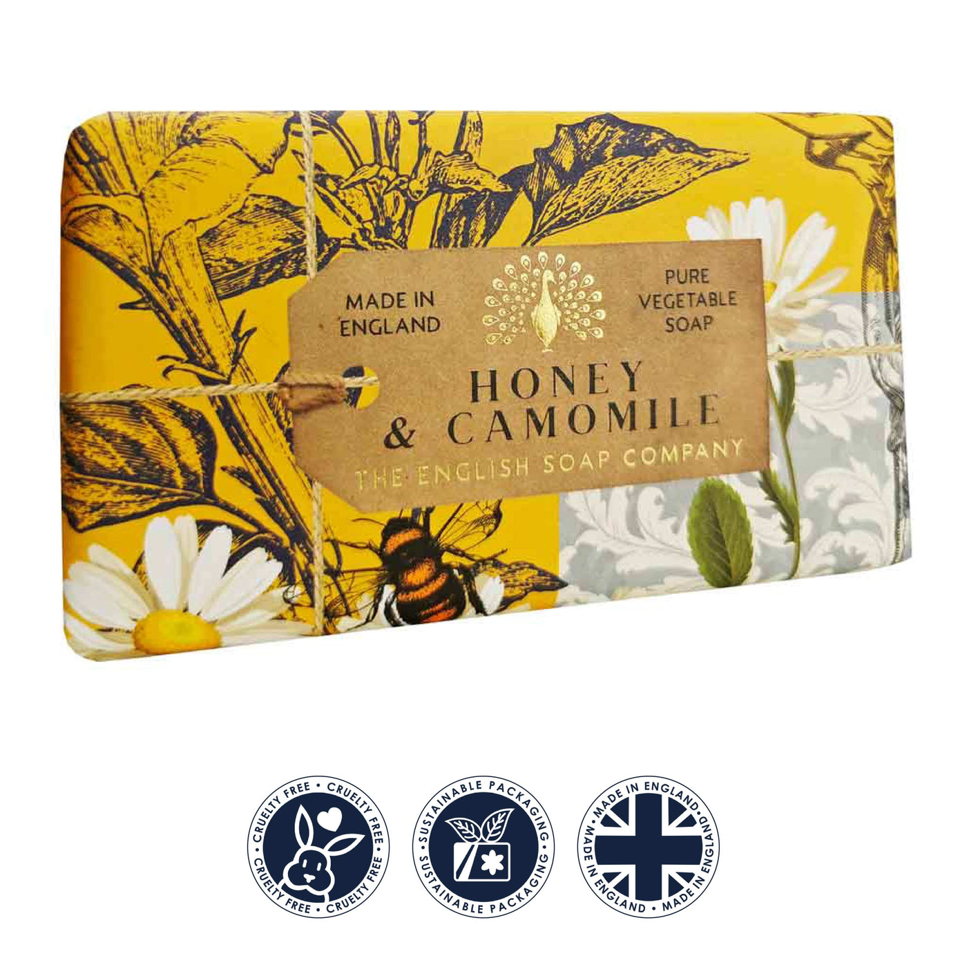 Anniversary Honey & Camomile Soap Bar from our Luxury Bar Soap collection by The English Soap Company