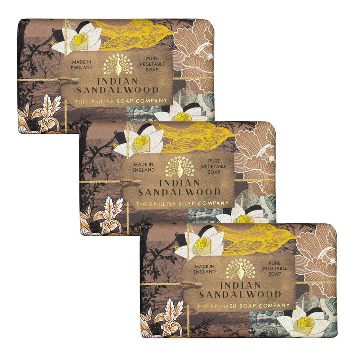 Anniversary Indian Sandalwood Soap Bar Bundle Pack (3 x 190g) – The English Soap Company from our Body & Bath collection by The English Soap Company
