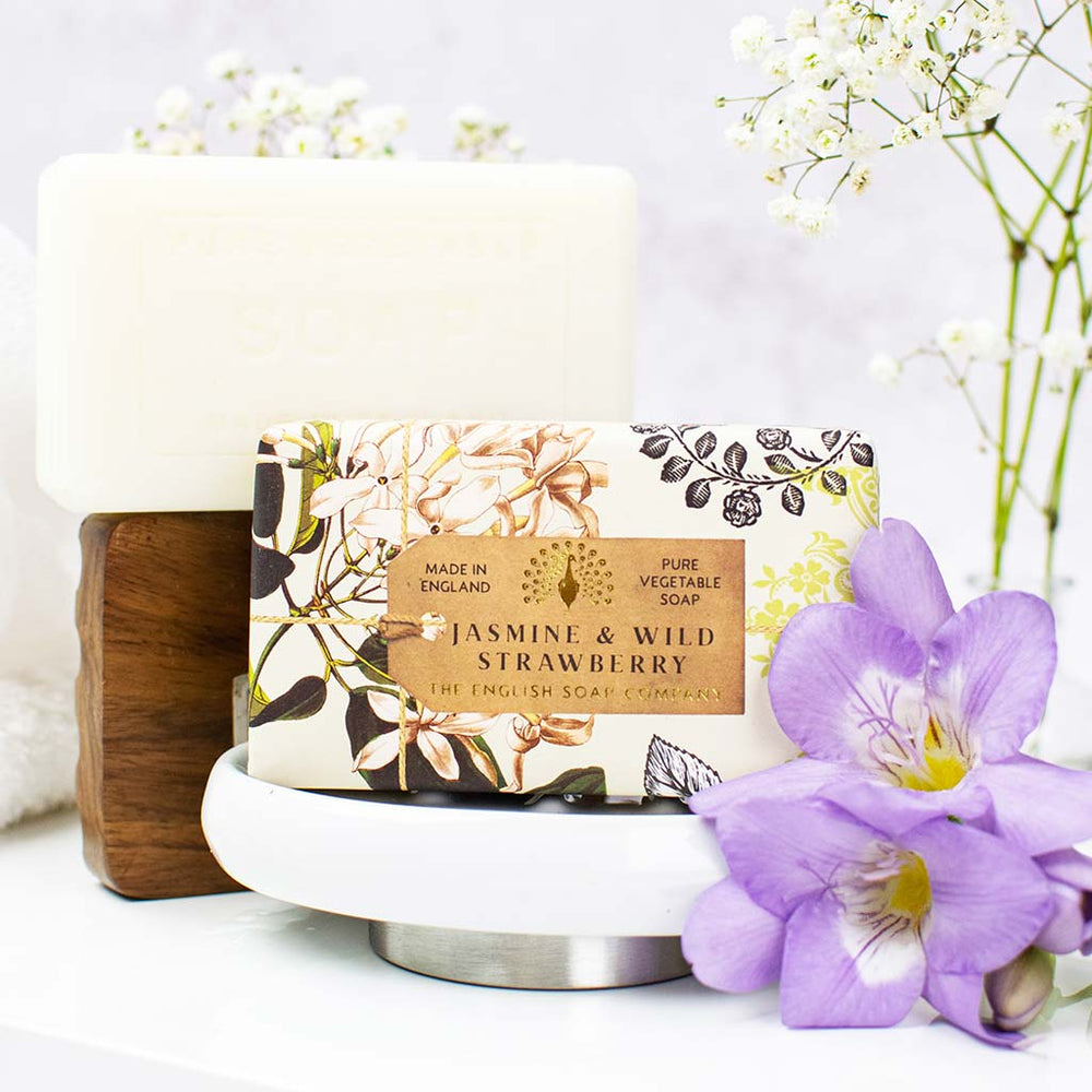 Anniversary Jasmine & Wild Strawberry Soap Bar Bundle Pack (3 x 190g) – The English Soap Company from our Body & Bath collection by The English Soap Company