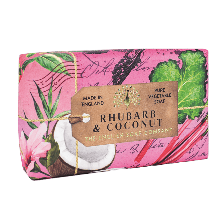Anniversary Rhubarb & Coconut Soap Bar from our Luxury Bar Soap collection by The English Soap Company