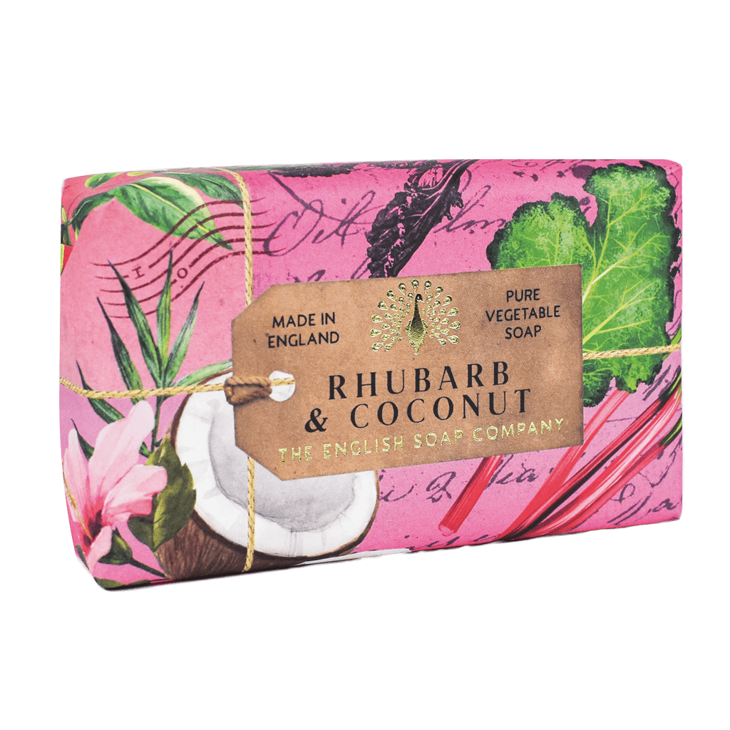 Anniversary Rhubarb & Coconut Soap from our Luxury Bar Soap collection by The English Soap Company