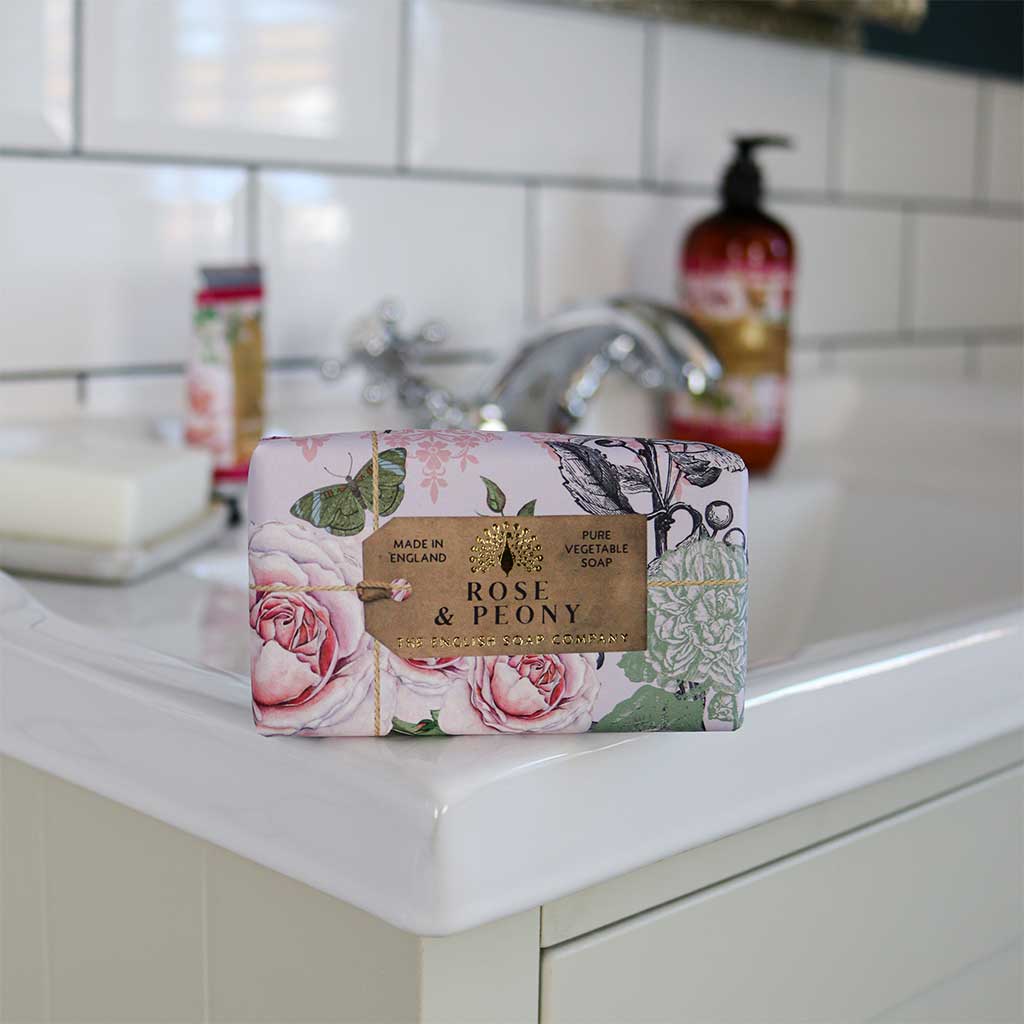 Anniversary Rose & Peony Soap Bar Bundle Pack (3 x 190g) – The English Soap Company from our Body & Bath collection by The English Soap Company