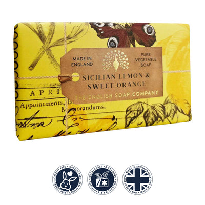 Anniversary Sicilian Lemon and Sweet Orange Soap Bar from our Luxury Bar Soap collection by The English Soap Company