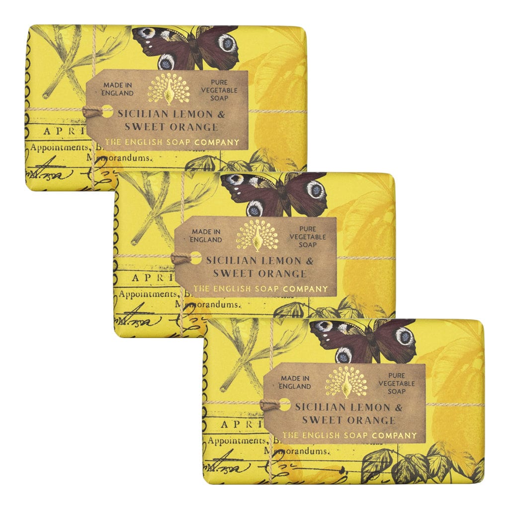 Anniversary Sicilian Lemon & Sweet Orange Soap Bar Bundle Pack (3 x 190g) – The English Soap Company from our Body & Bath collection by The English Soap Company