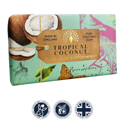 Anniversary Tropical Coconut Soap Bar from our Luxury Bar Soap collection by The English Soap Company